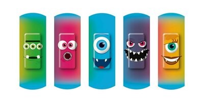 Plåster Nexcare Happy Kids Monster / 20