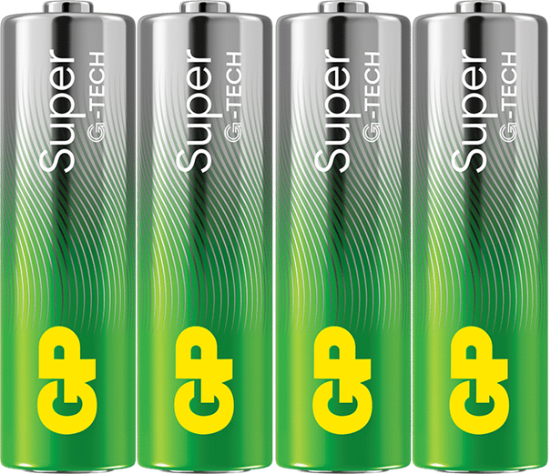 Batteri GP Super G-Tech Alkaline LR6 AA / 4