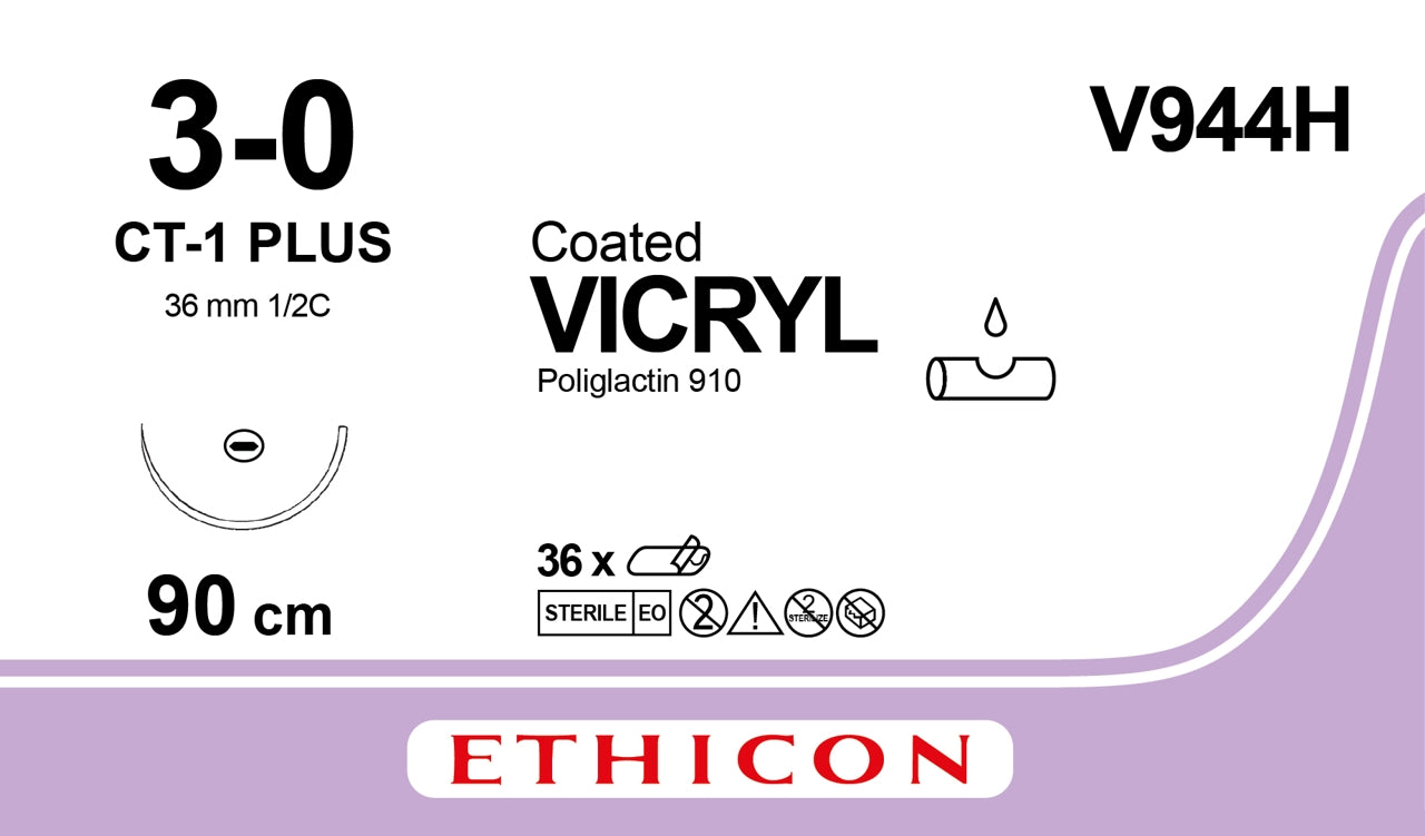 Vicryl Sutur 3-0 CT-1 90cm Ofärgad / 36