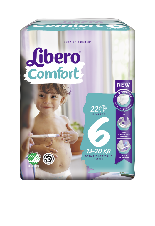 Libero Blöja Comfort Storlek 6  13-20kg / 22