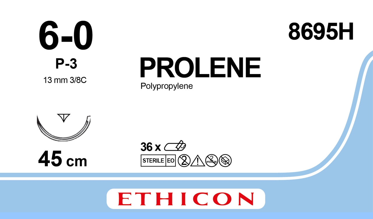 Prolene Sutur 6-0 P-3 45cm Blå / 36