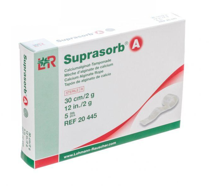 Suprasorb A Algförband Tamponad 30cm x 2g / 5