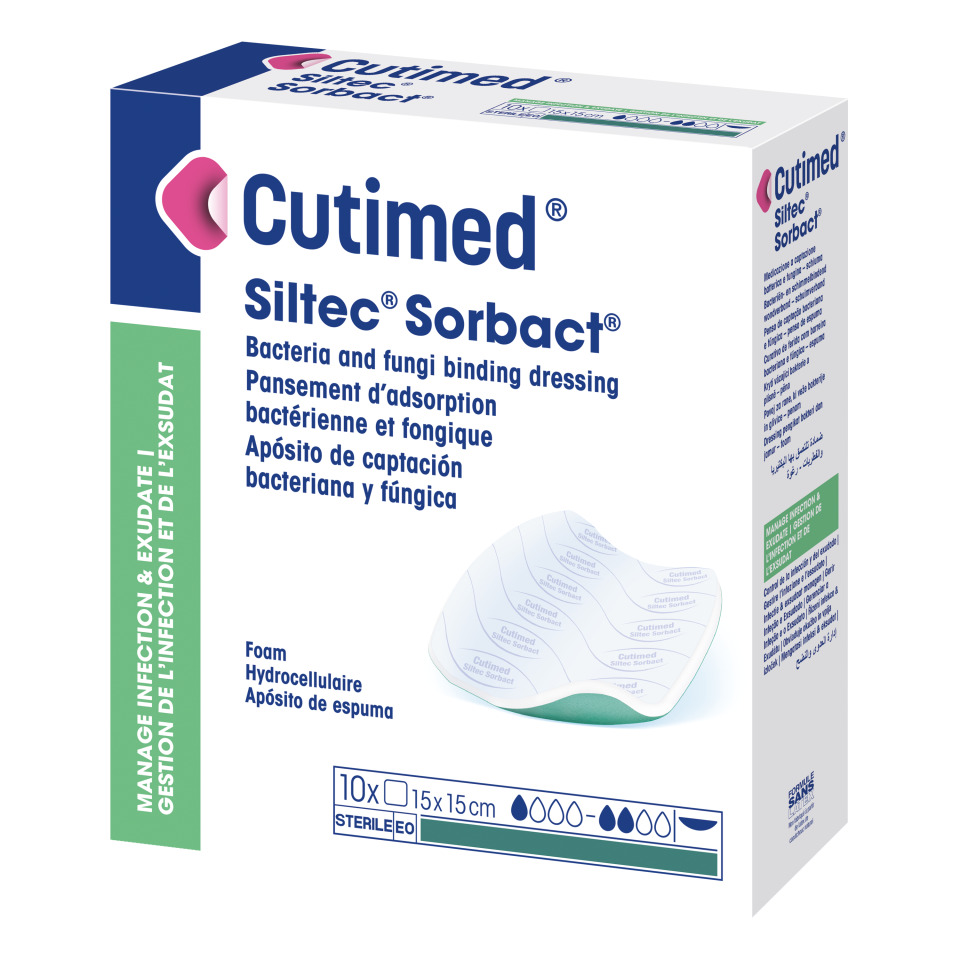 Cutimed Siltec Sorbact B 15 x 15cm / 10