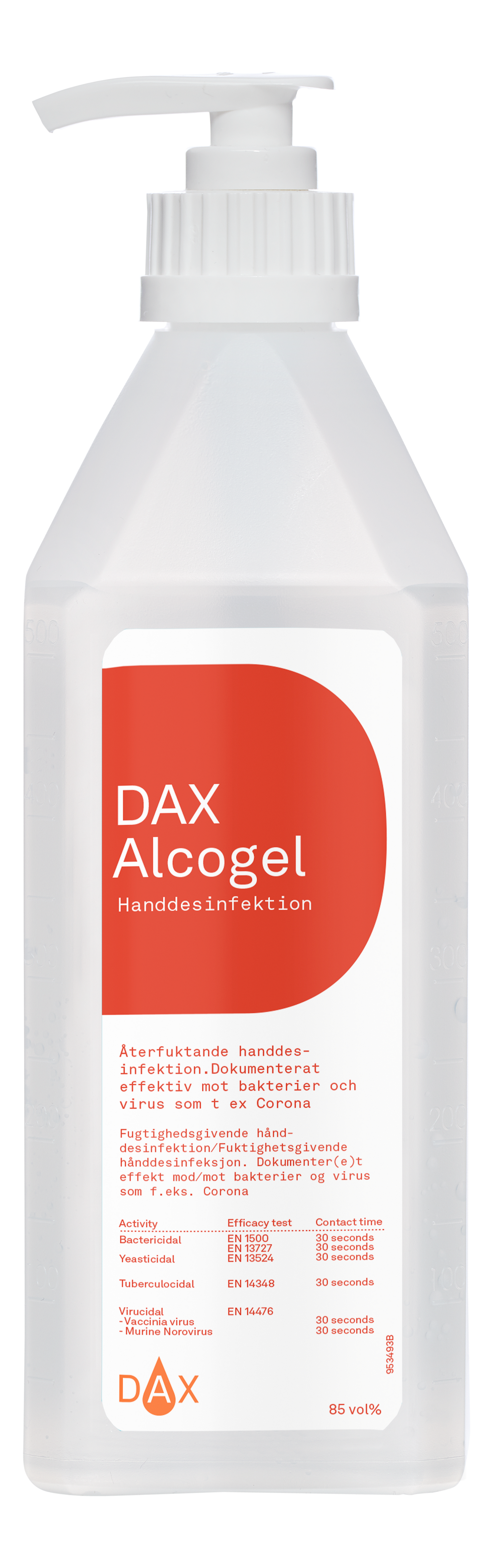 DAX Alcogel 600ml med pump