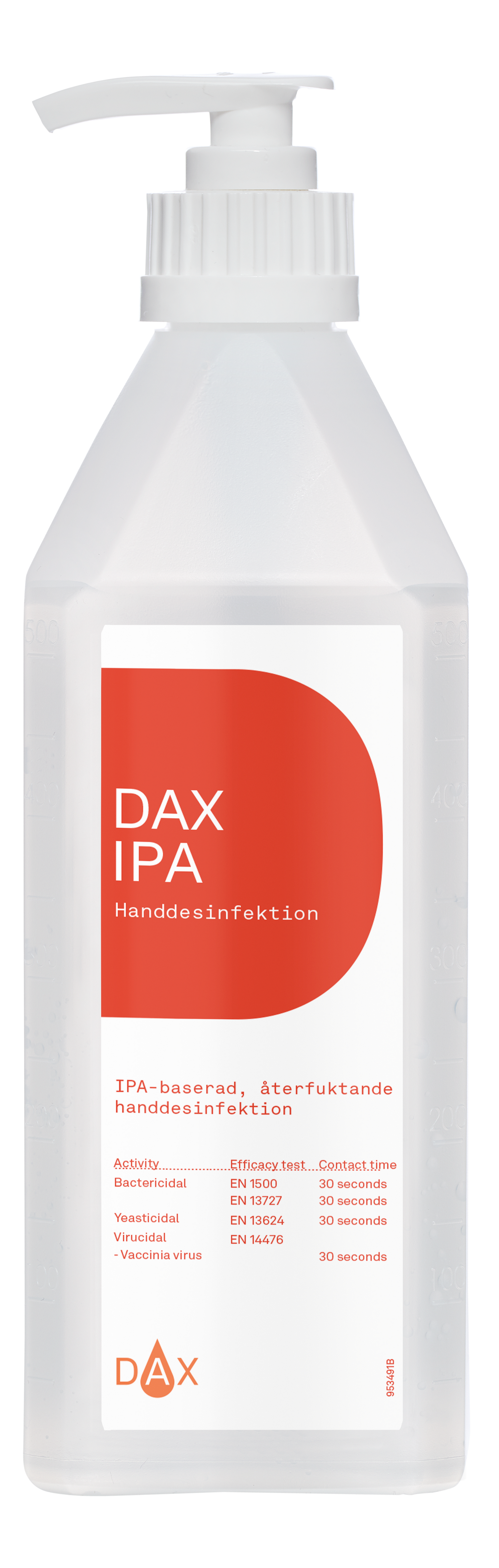 Handdesinfektion Dax IPA 600ml med pump