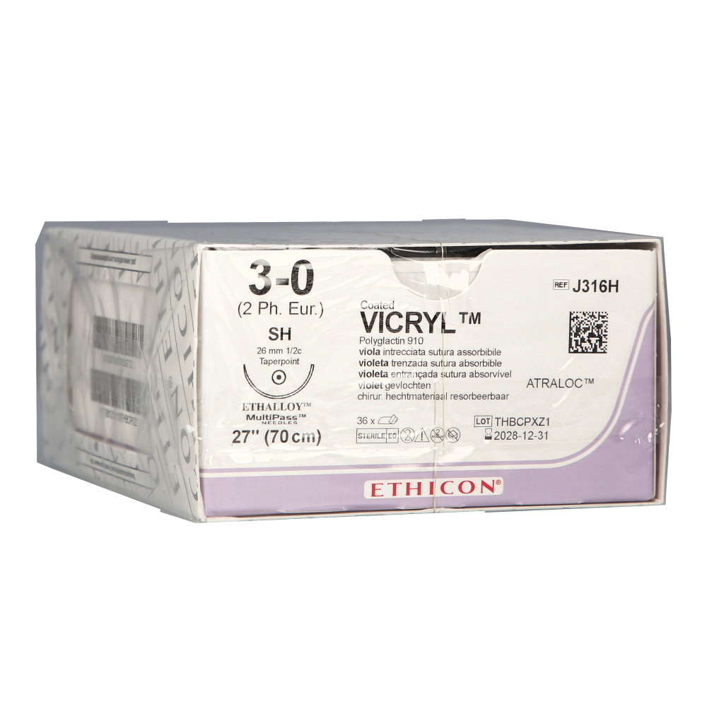 Vicryl Sutur 3-0 SH 70cm Lila / 36