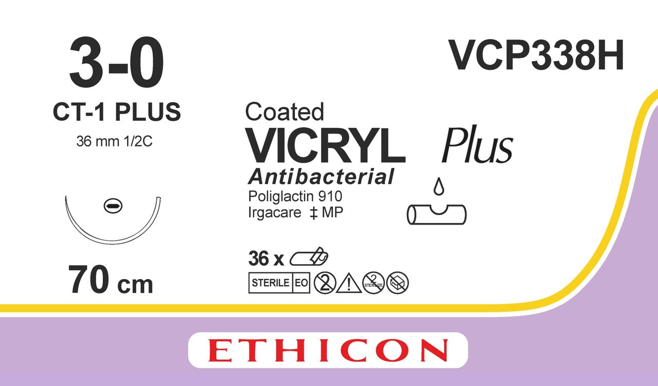 Vicryl Plus Sutur 3-0 CT-1 70cm Lila / 36