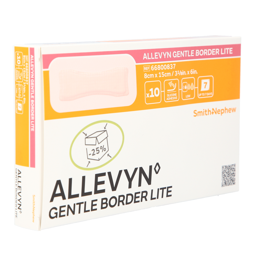 Allevyn Gentle Border Lite 8 x 15cm / 10