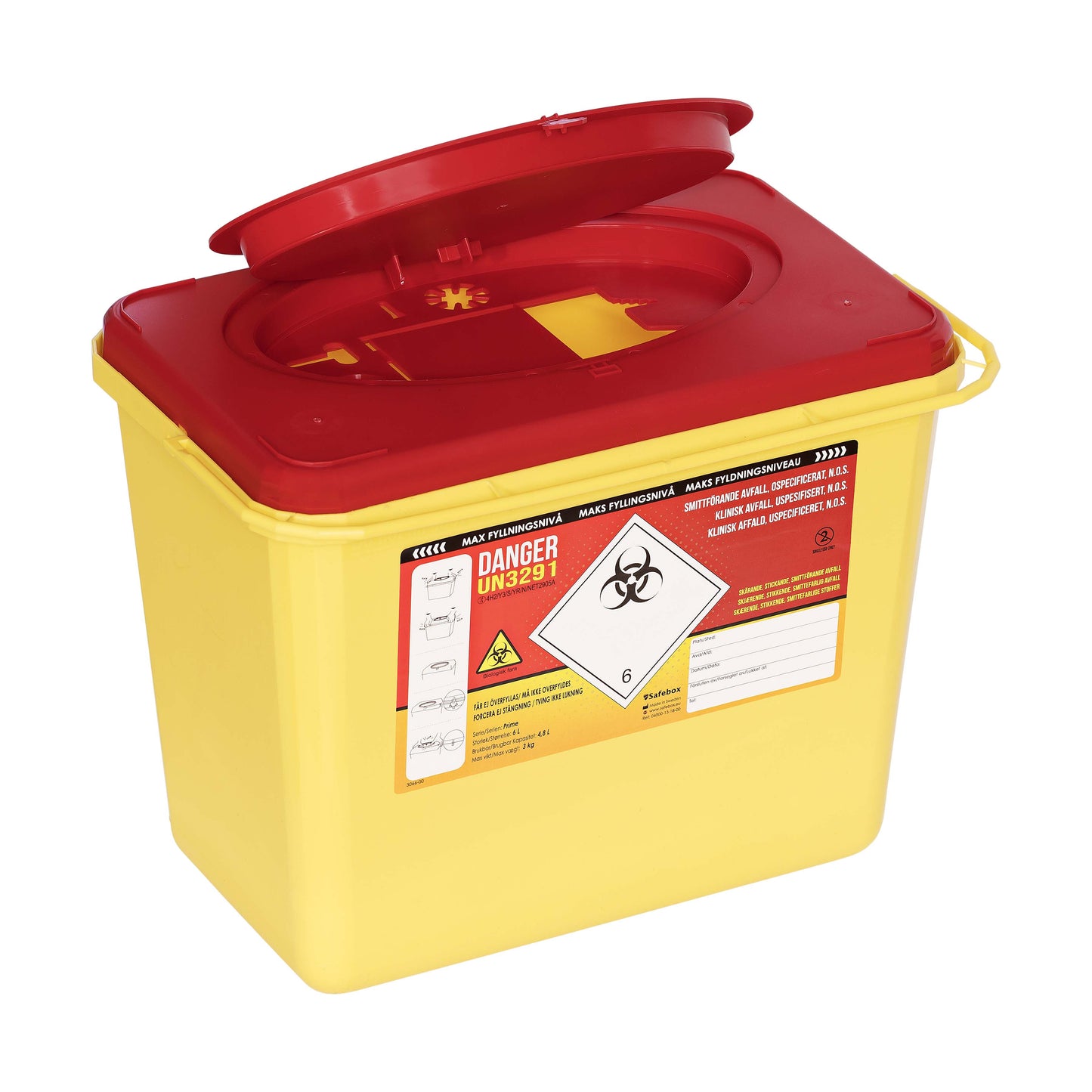 Riskavfallsburk Safebox Prime 6L