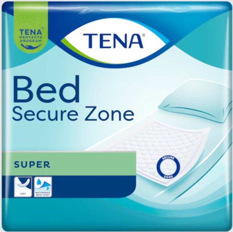 Hygienunderlägg Tena Bed Secure Zone Super 60 x 90cm / 78