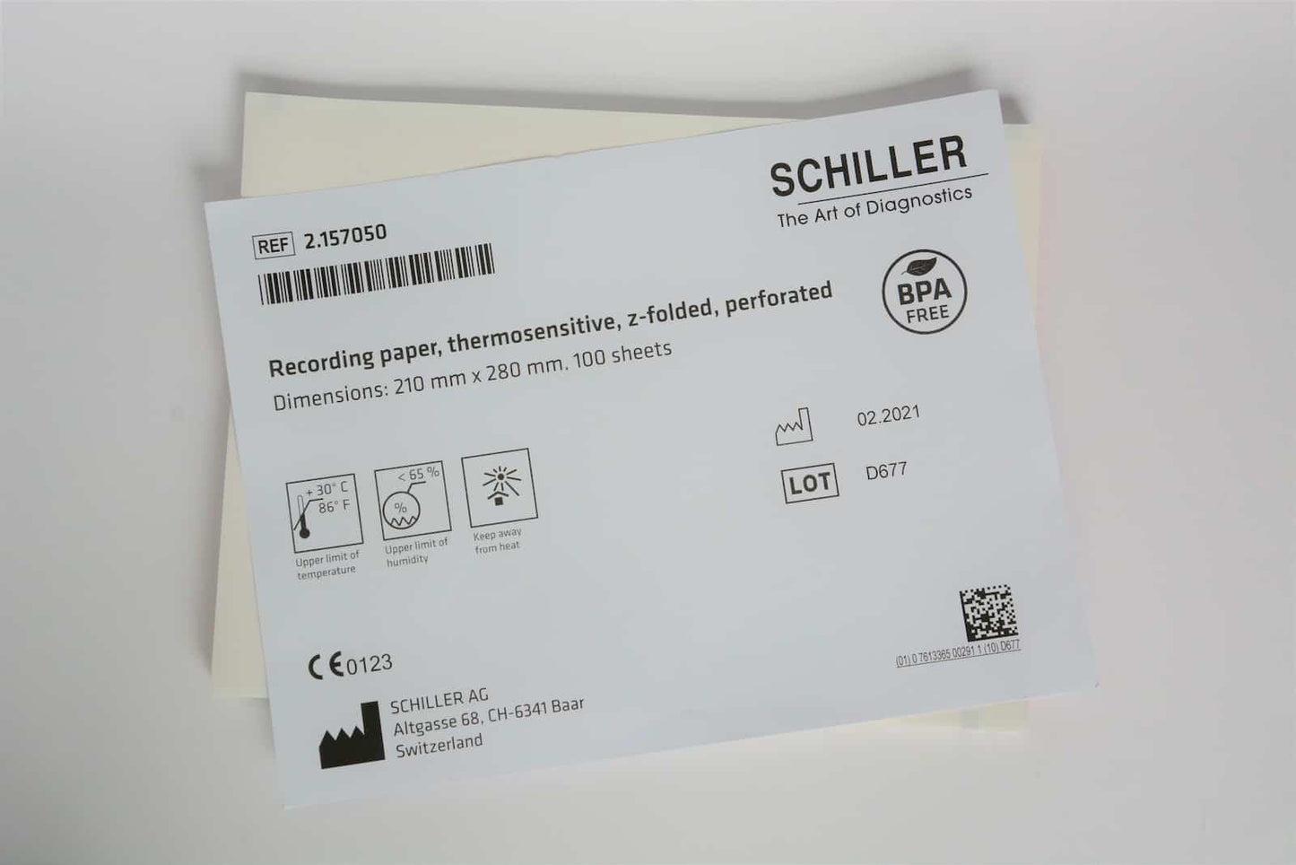 Ekg-Papper Schiller AT102 Original 210 x 280mm / 180