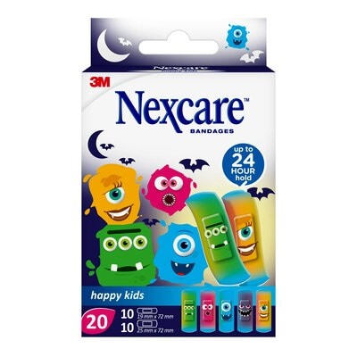 Plåster Nexcare Happy Kids Monster / 20