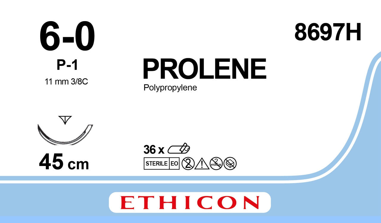 Prolene Sutur 6-0 P1 45cm Blå / 36