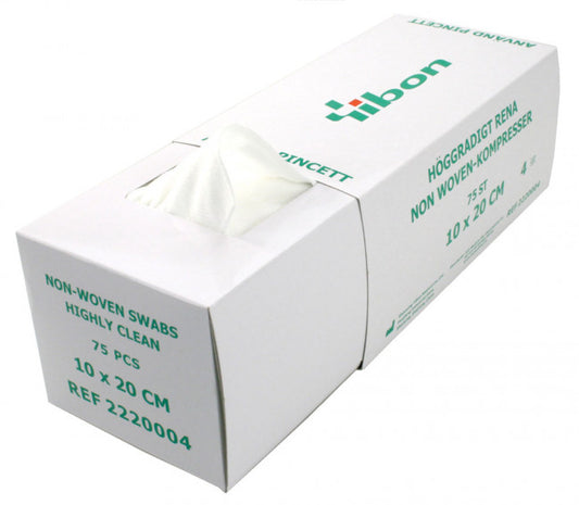 Kompress NonWoven 10 x 20cm 4-Lag Dispenserbox / 75