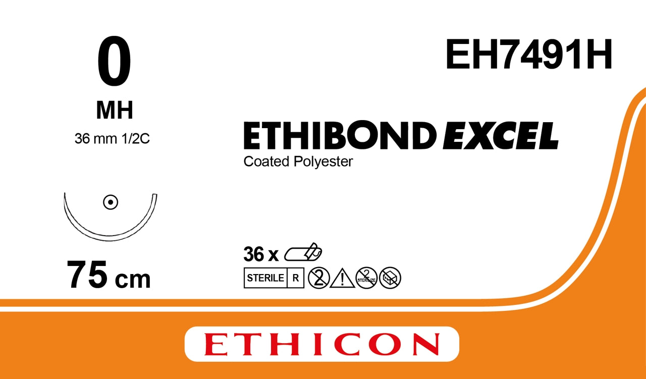 Ethibond Excel Sutur 0 MH 75cm Grön / 36