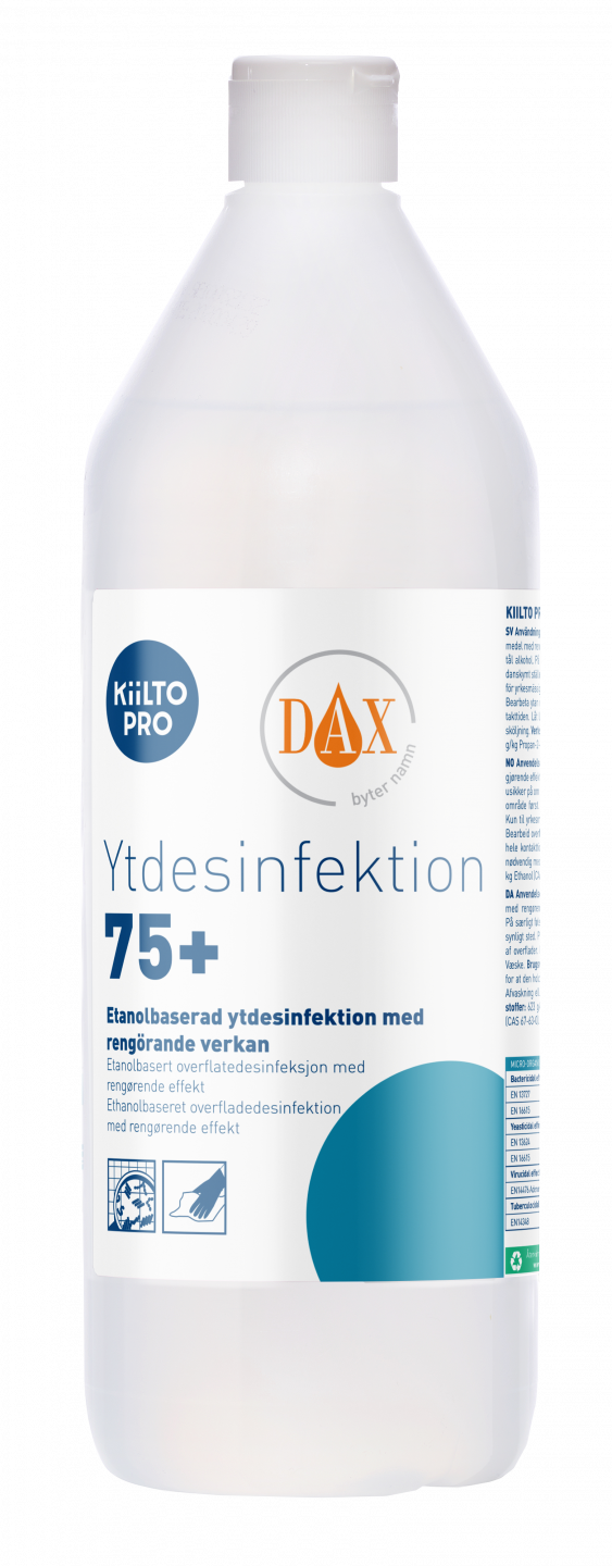 Ytdesinfektion Dax Kiilto 75+ 1L