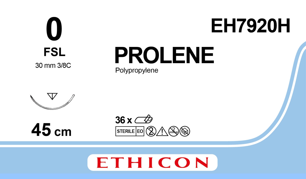 Prolene Sutur 0 FSL 45cm Blå / 36