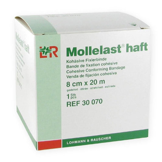 Mollelast Haft Vit 8cm x 20m