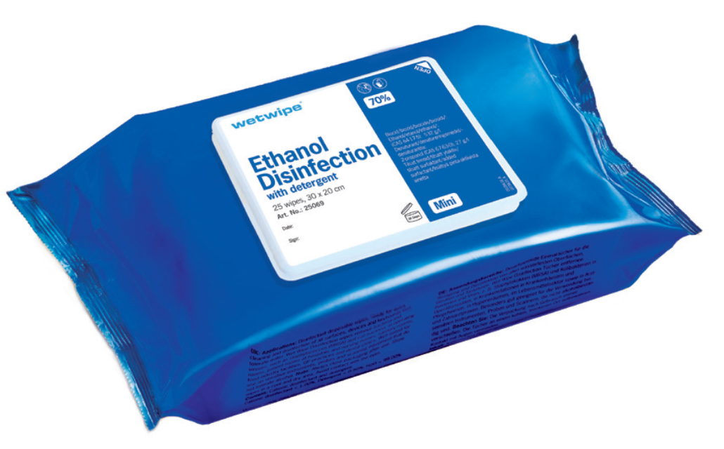 Wetwipe Ethanol Disinfection Mini 20 x 30cm / 25