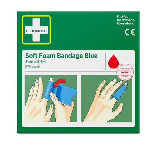 Cederroth Soft Foam Bandage Blue 6cm x 4,5m