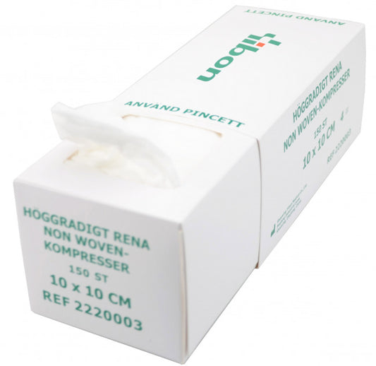 Kompress NonWoven 10 x 10cm 4-Lag Dispenserbox / 150