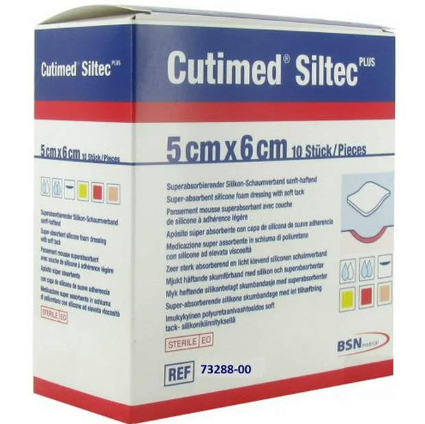 Cutimed Siltec Plus 5 x 6cm / 10