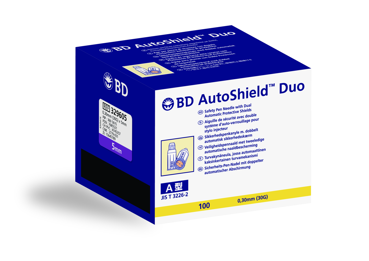 BD AutoShield Duo Säkerhetspennkanyl 0,3 x 5mm / 100