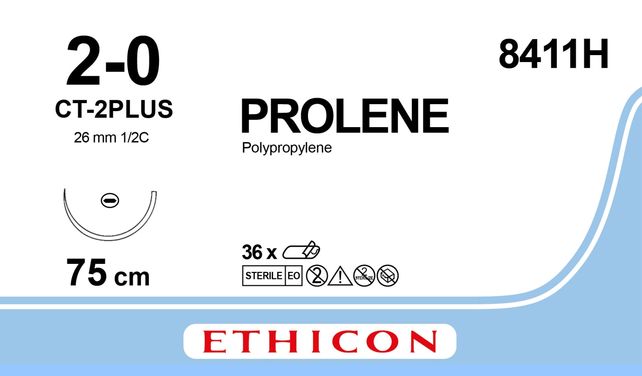 Prolene Sutur 2-0 CT-2 75cm Blå / 36