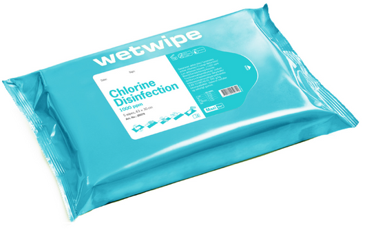 Wetwipe Chlorine Disinfection Maxi 43 x 30cm / 5