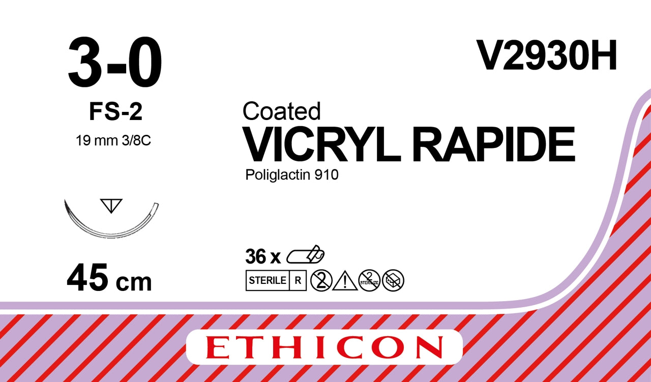 Vicryl Rapid Sutur 3-0 FS-2 45cm Ofärgad / 36