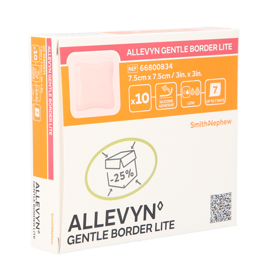 Allevyn Gentle Border Lite 7,5 x 7,5cm / 10