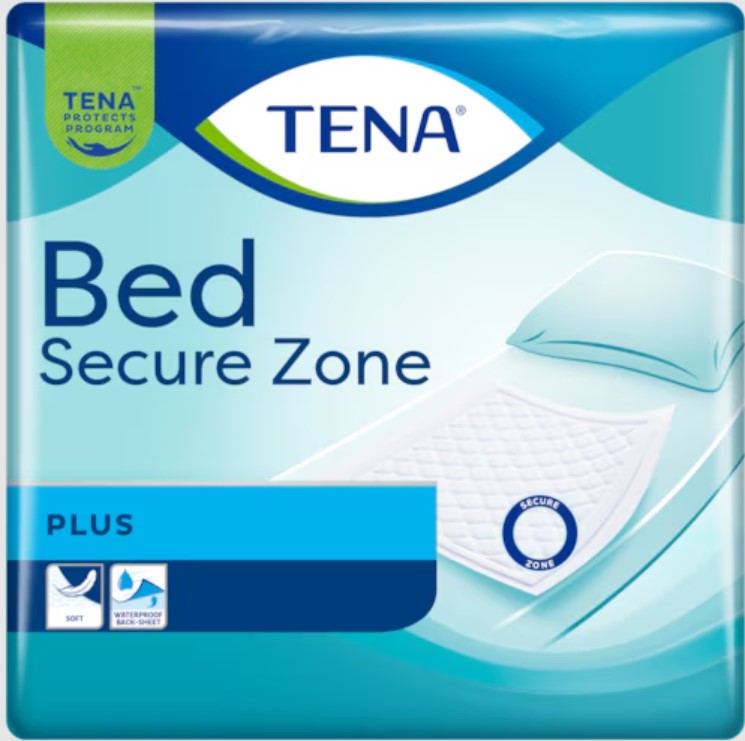 Hygienunderlägg Tena Bed Secure Zone Plus 60 x 60cm / 120