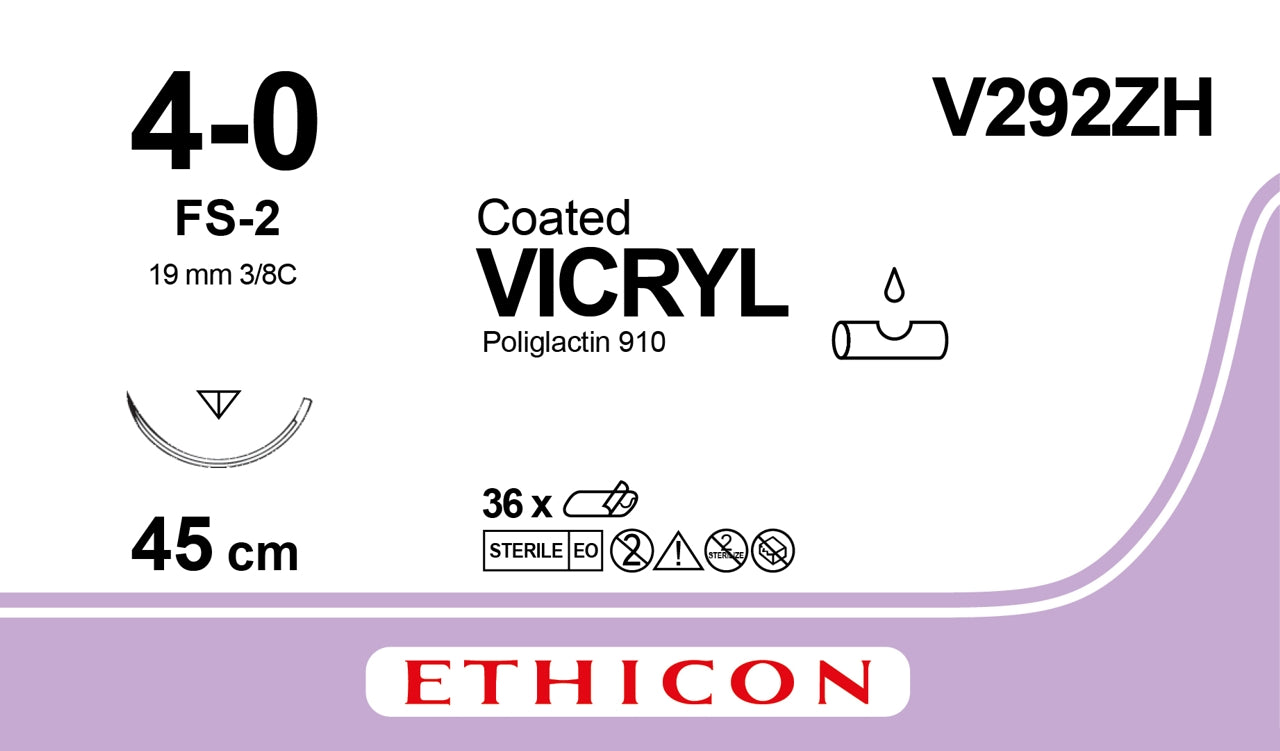 Vicryl Sutur 4-0 FS-2 45cm Ofärgad / 36