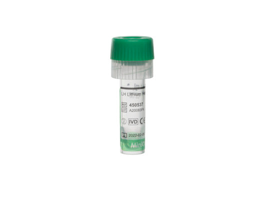 MiniCollect Kapillärrör Grön Lithium Heparin 1,0ml / 50