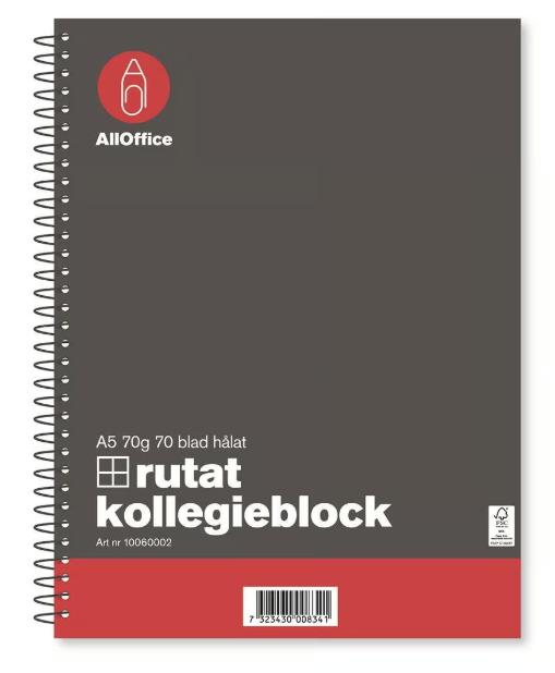 Kollegieblock A5 Linjerat / 5